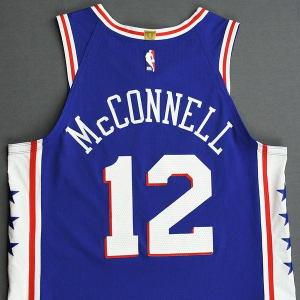 T.J. McConnell - Philadelphia 76ers - 2019 NBA Playoffs - Game-Worn Blue Icon Edition Jersey ...