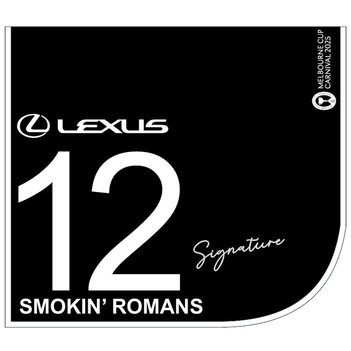 Photo of #12 Smokin' Romans - Ben Melham Signed Lexus Melbourne Cup Saddlecloth