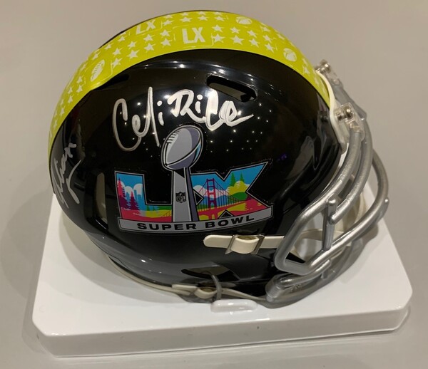SBLX Mini Helmet signed by American Sign Language Performers Fred Beam, ...