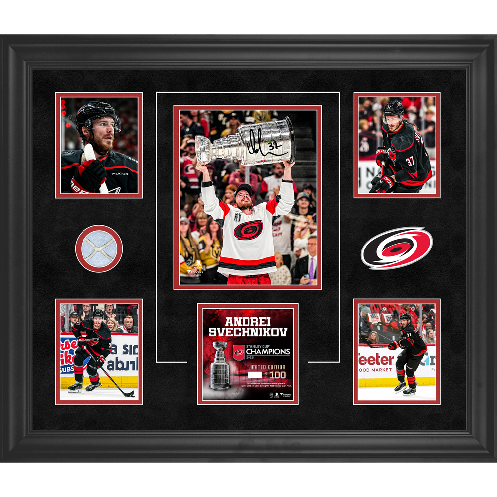 Andrei Svechnikov Carolina Hurricanes 2026 Stanley Cup Champions Framed Autographed 20