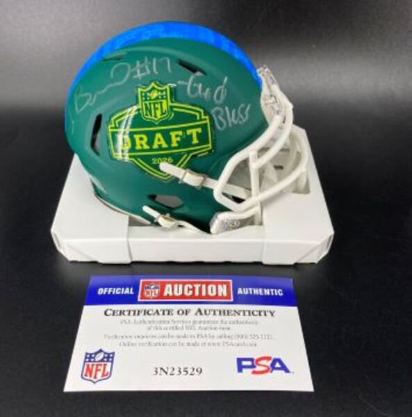 NFL - Steelers Germie Bernard Signed '26 Draft Speed Mini Helmet