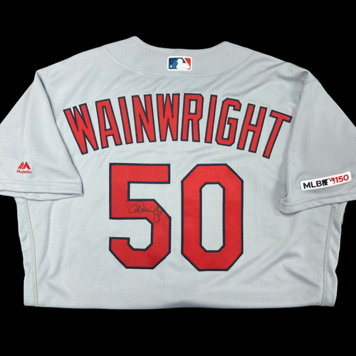 Adam Wainwright Autographed Team Issued Road Jersey (Size 46)