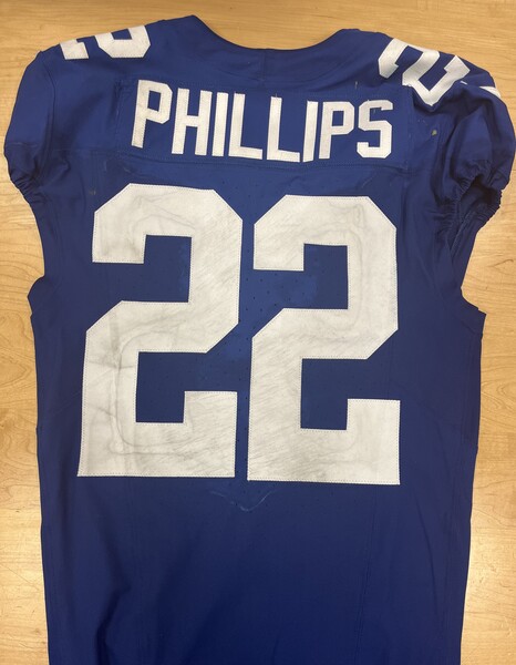 Giants Andru Phillips Game-Worn Crucial Catch Jersey 09.28.25