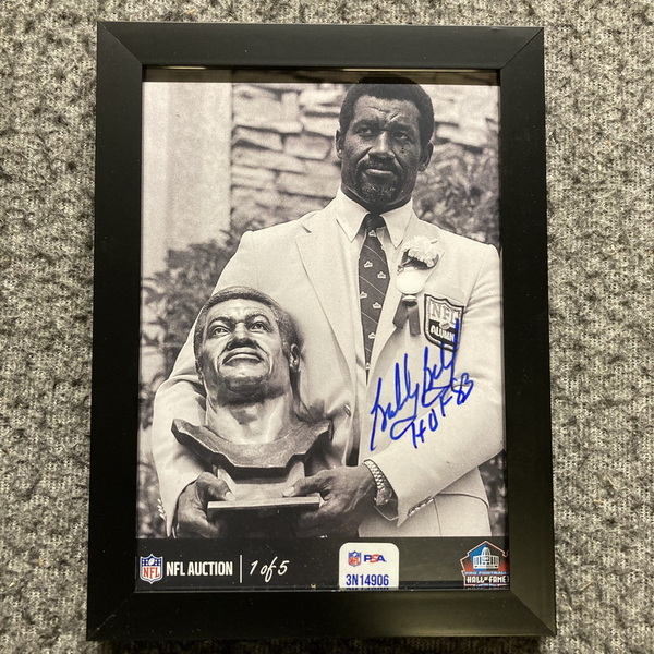 HOF - Chiefs Bobby Bell NFL Auction Exclusive Signed 5x7 Photo Individua...