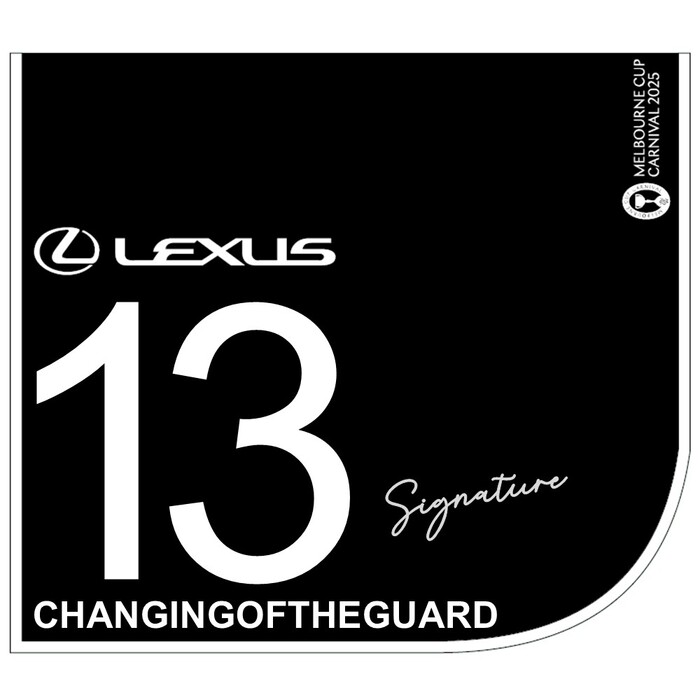 Photo of #13 Changingoftheguard - Tim Clark Signed Lexus Melbourne Cup Saddlecloth