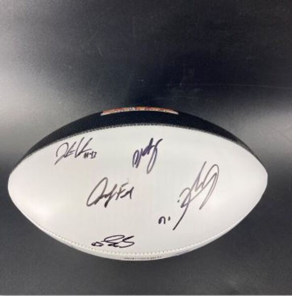 NFL - Chiefs Multi Sign Commemorative Super Bowl LIX Panel Ball Signed B...