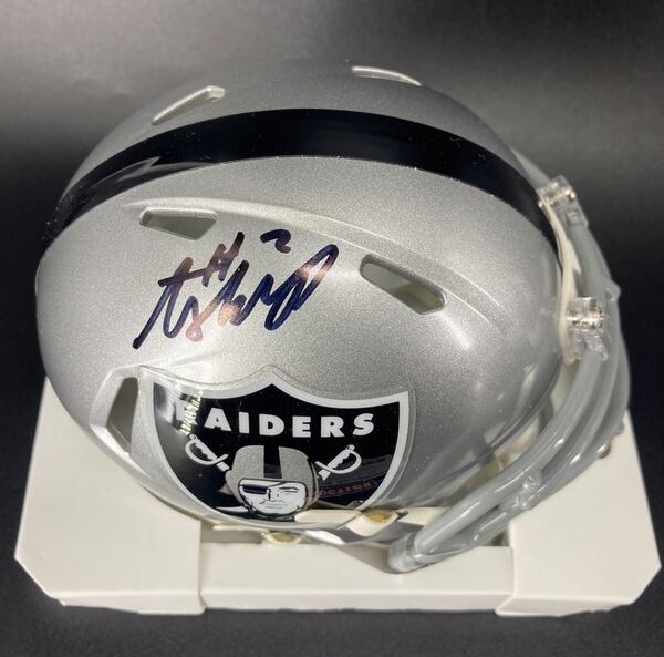 NFL - Raiders Ashton Jeanty Signed Mini Helmet