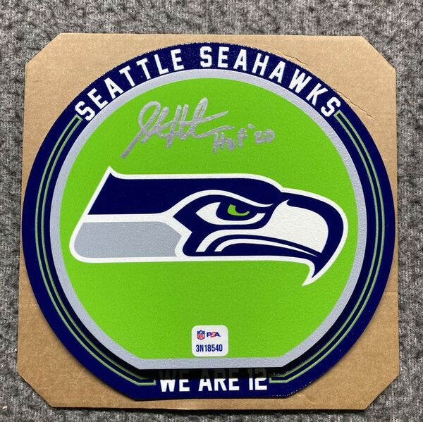 HOF - Seahawks Steve Hutchinson Signed 3D Metal Wall Art (8x8)