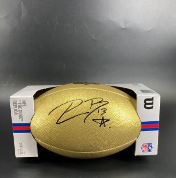 NFL - Broncos Pat Bryant Signed Gold Composite Football