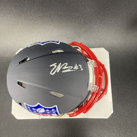 NFL - Fresno State Erik Brooks Signed Blue Shield Mini Helmet