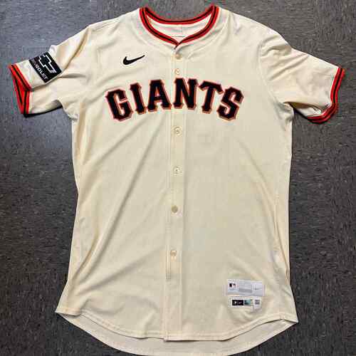 2025 Game-Used & Autographed & Inscribed Home Cream Jersey - #51