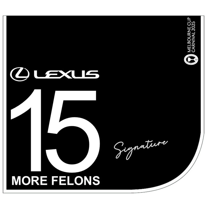 Photo of #15 More Felons - Tommy Berry Signed Lexus Melbourne Cup Saddlecloth