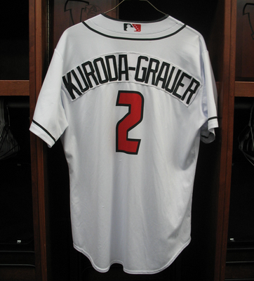 #2 Joshua Kuroda-Grauer Size M Lansing Lugnuts - Home White Jersey