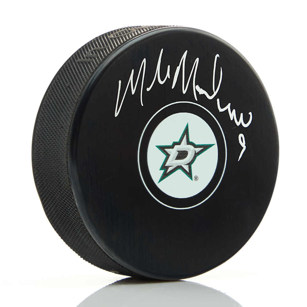 Mike Modano Autographed Dallas Stars Hockey Puck