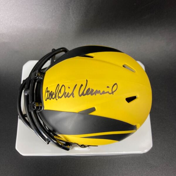 HOF - Rams Dick Vermeil Signed Rave Mini Helmet