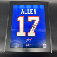 Bills - Josh Allen Signed Jersey Number Plaque