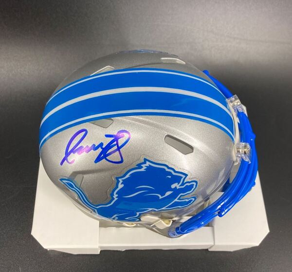 NFL - Lions Isaac TeSlaa Signed Mini Helmet