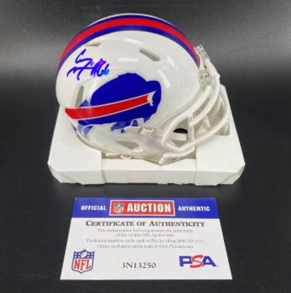 NFL - Bills Connor McGovern Signed Mini Helmet