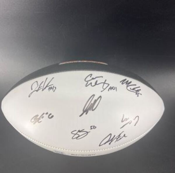 NFL - Chiefs Multi Sign Commemorative Super Bowl LIX Panel Ball Signed B...