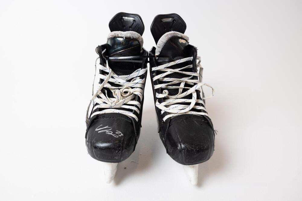 Signed and Game-Used Bauer Skates by #23 Adam Fox - New York Rangers