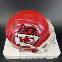 HOF - Chiefs Jan Stenerud Signed Mini Helmet with HOF 91 Inscription