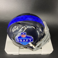 Red Cross - Patriots Drake Maye Signed NFL Draft Mini Helmet