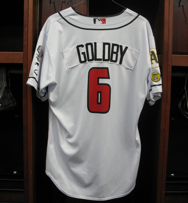 #6 COACH Cooper Goldby Size M Lansing Lugnuts - Home White Jersey