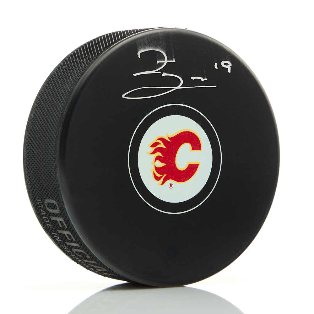 Zayne Parekh Autographed Calgary Flames Hockey Puck