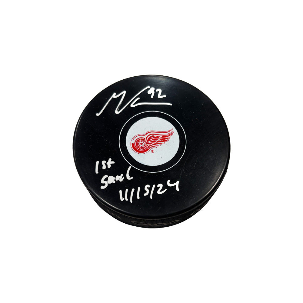 MARCO KASPER Signed Detroit Red Wings Puck - 