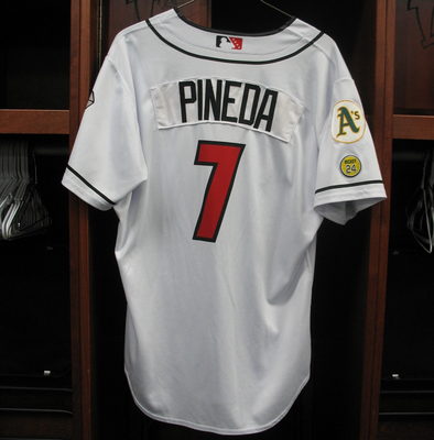 #7 Pedro Pineda / CJ Rodriguez Size M Lansing Lugnuts - Home White Jersey