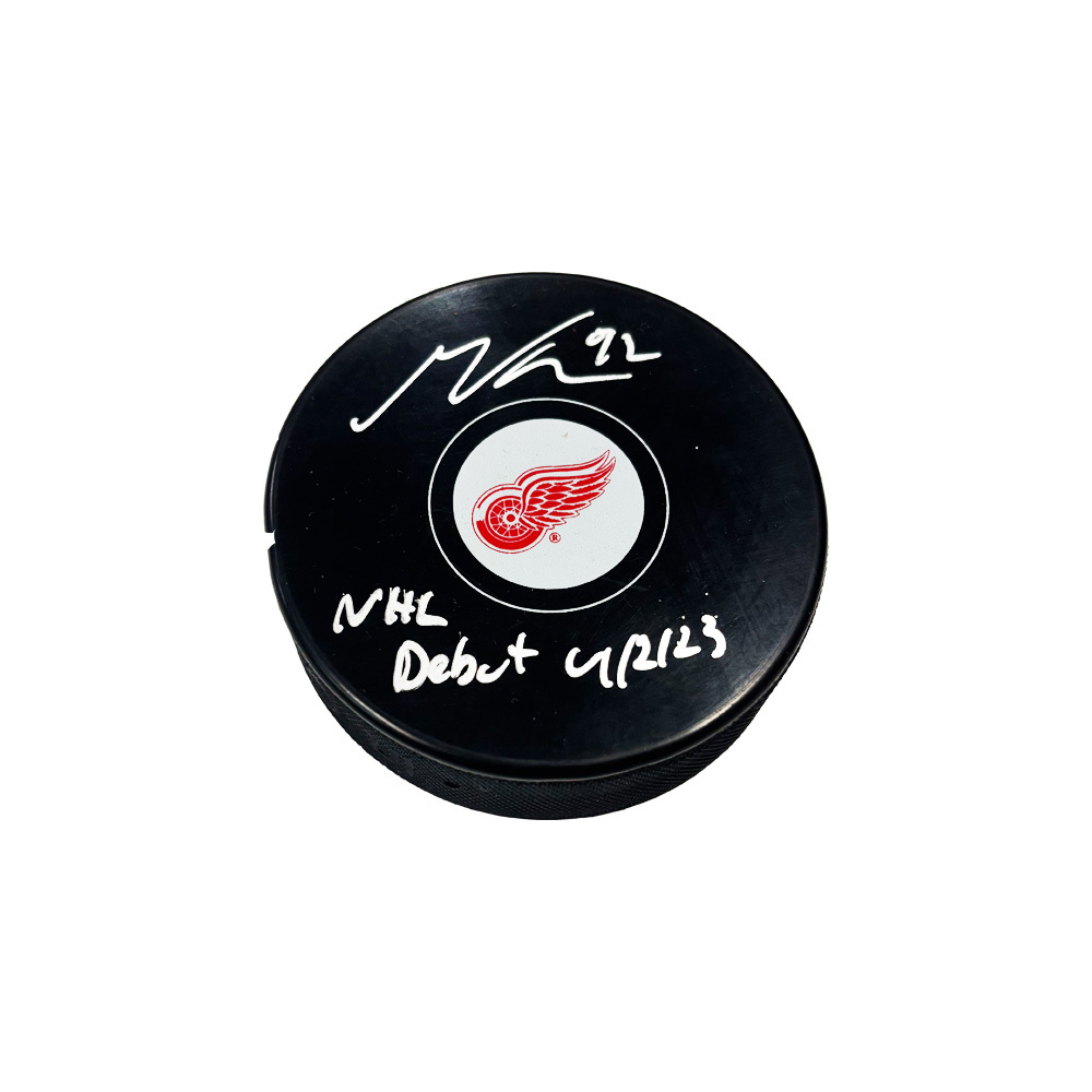 MARCO KASPER Signed Detroit Red Wings Puck - 