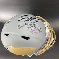 HOF - Chiefs Multi Signed Replica Slate Speed Helmet Signed by Jan Stene...
