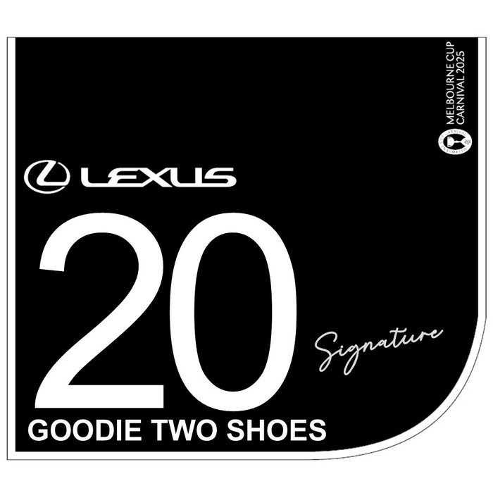 Photo of #20 Goodie Two Shoes - Wayne Lordan Signed Lexus Melbourne Cup Saddlecloth