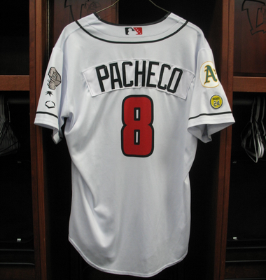 #8 Carlos Pacheco / Nick Schwartz Size M Lansing Lugnuts - Home White Jersey