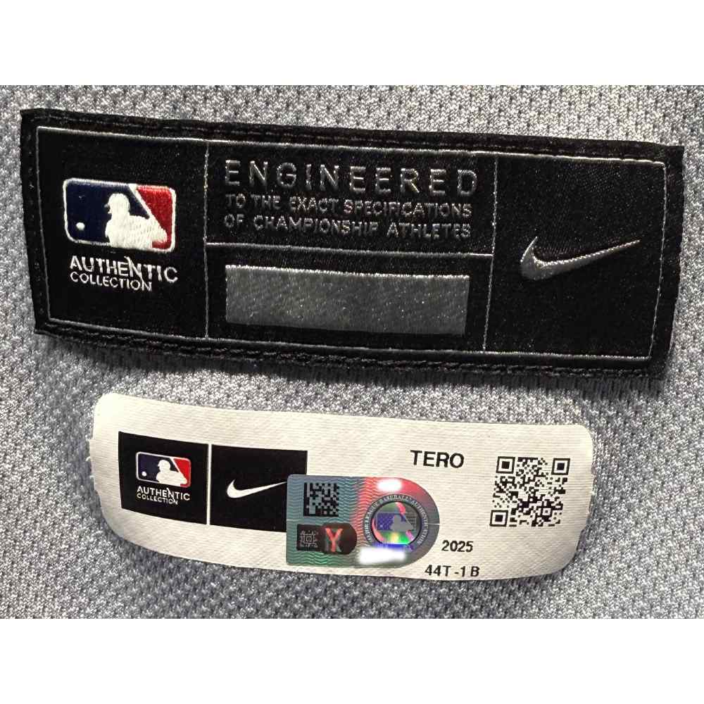 Jacob Latz #67 Texas Rangers Game-Used 2025 Road Jersey - Career