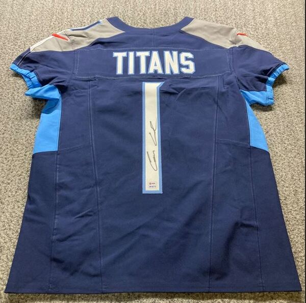 NFL - Titans Cam Ward Signed #1 Draft Jersey