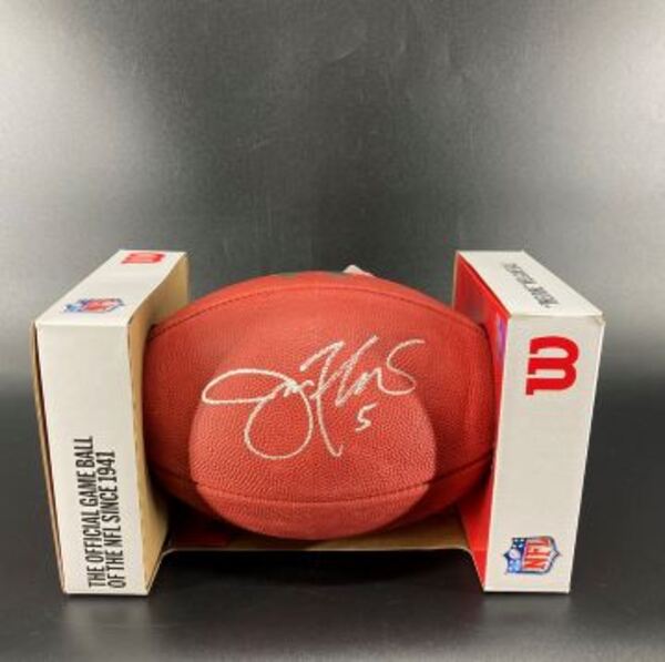NFL - Ravens Joe Flacco Signed STS Authentic Football