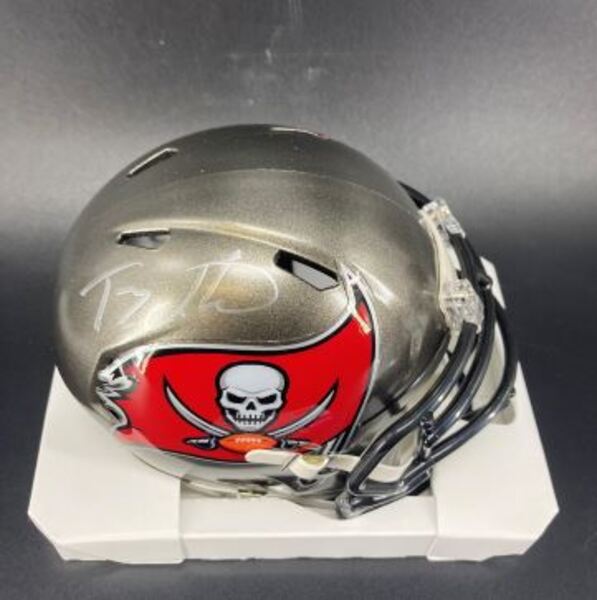 NFL - Buccaneers Tez Johnson Signed Mini Helmet