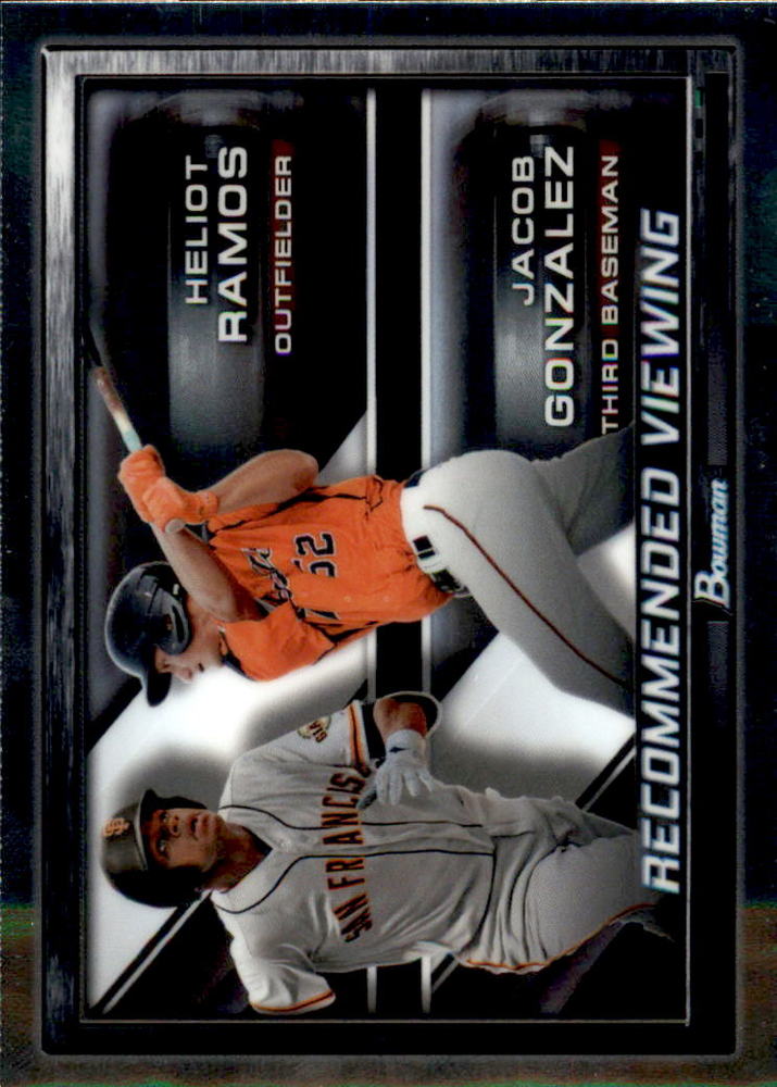 2017 Bowman Chrome Draft Recommended Viewing #RVSFG Heliot Ramos/Jacob Gonzalez