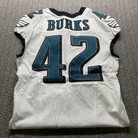 Sao Paulo Game - Eagles Oren Burks Game Worn Jersey 9/6/2024 Size 42 (Wa...
