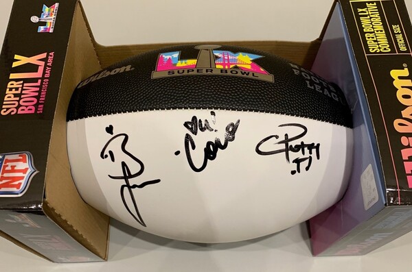 SBLX Panel Football - Signed by Pre Game Artists Charlie Puth,  Brandi C...