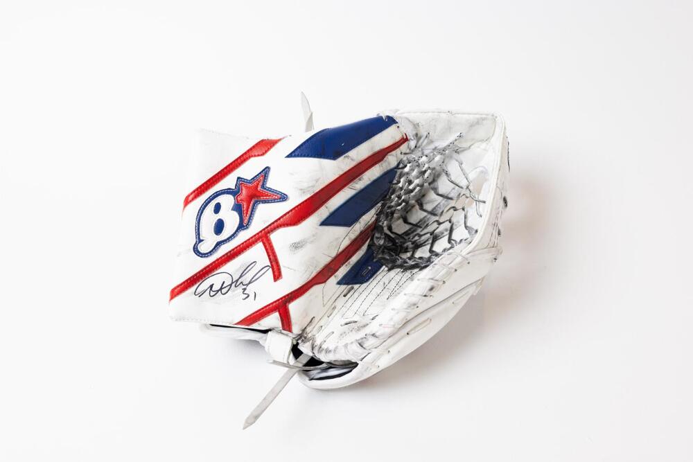 Signed and Game-Used Glove by #31 Igor Shesterkin - New York Rangers