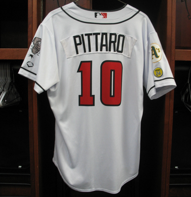 #10 C.J. Pittaro / Jared Dickey Size M Lansing Lugnuts - Home White Jersey