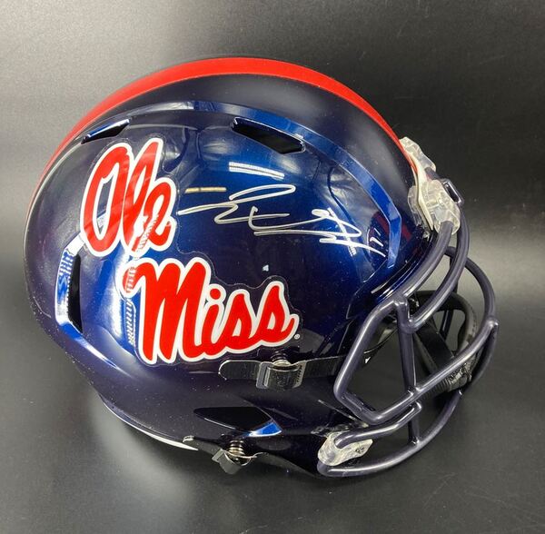 NFL - Ole Miss Jaxon Dart Signed Replica Speed Helmet