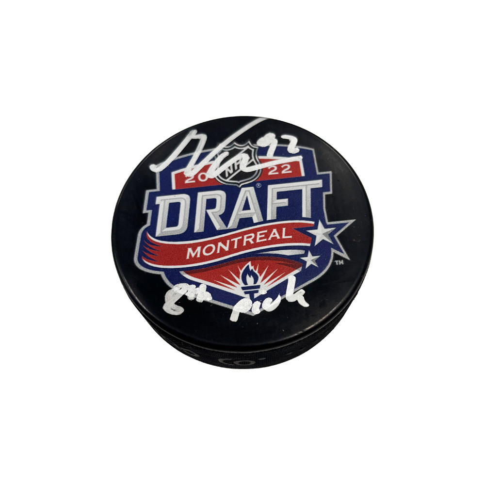 MARCO KASPER Signed 2022 NHL Draft Puck - 