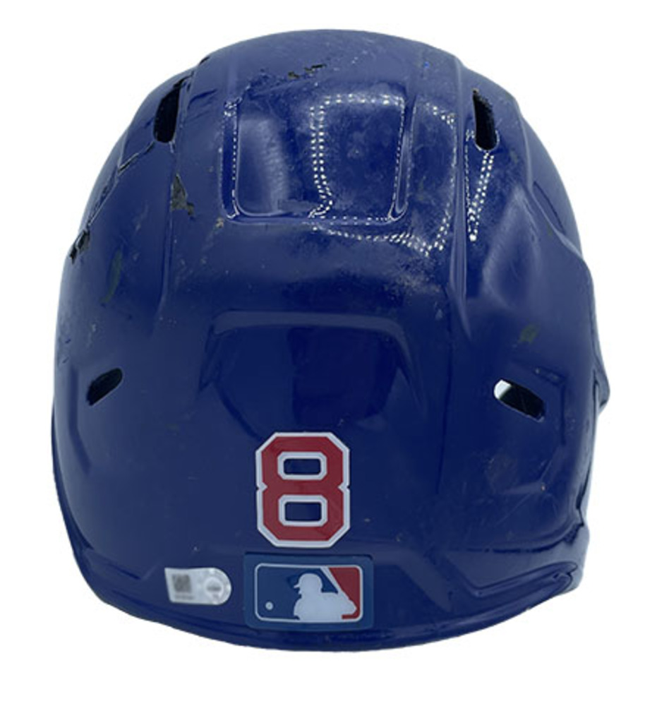 Ian Happ TeamIssued Cracked Batting Helmet 2022 Season Size 7 1/4