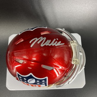 NFL - 49ers Malik Mustapha Signed Red Shield Mini Helmet