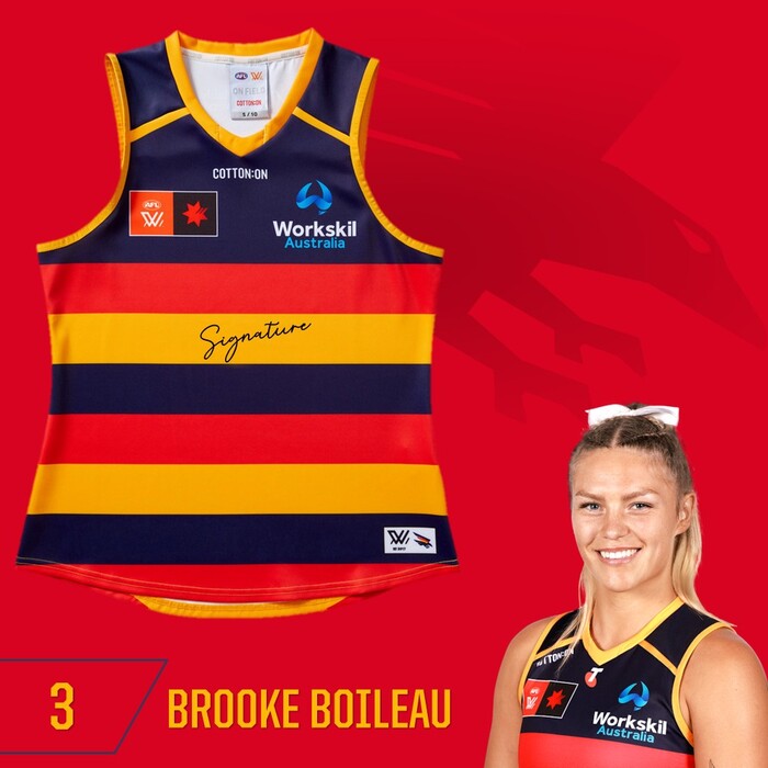 Photo of Brooke Boileau #3 Adelaide Crows 2025 Home Guernsey