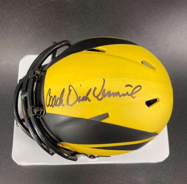 HOF - Rams Dick Vermeil Signed Rave Mini Helmet