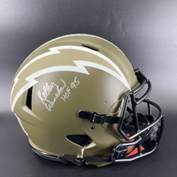 HOF - Chargers Kellen Winslow Signed Authentic STS Speed Helmet with &qu...